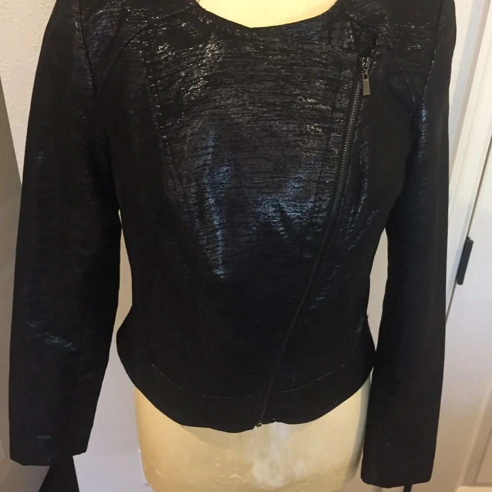 Laundry Black Metallic Short Jacket